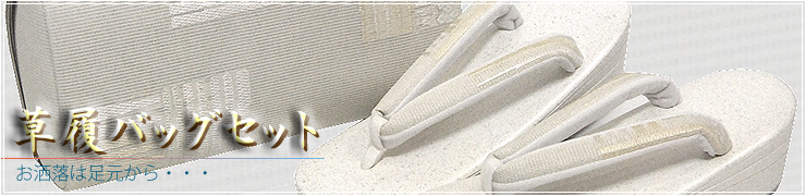 お洒落は足元から 草履バッグセット 夏着物