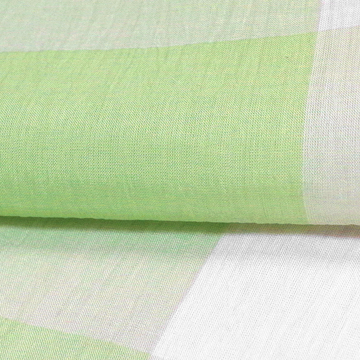 越後小千谷本麻織物　　本麻九寸名古屋帯【新緑】 仕立て込み