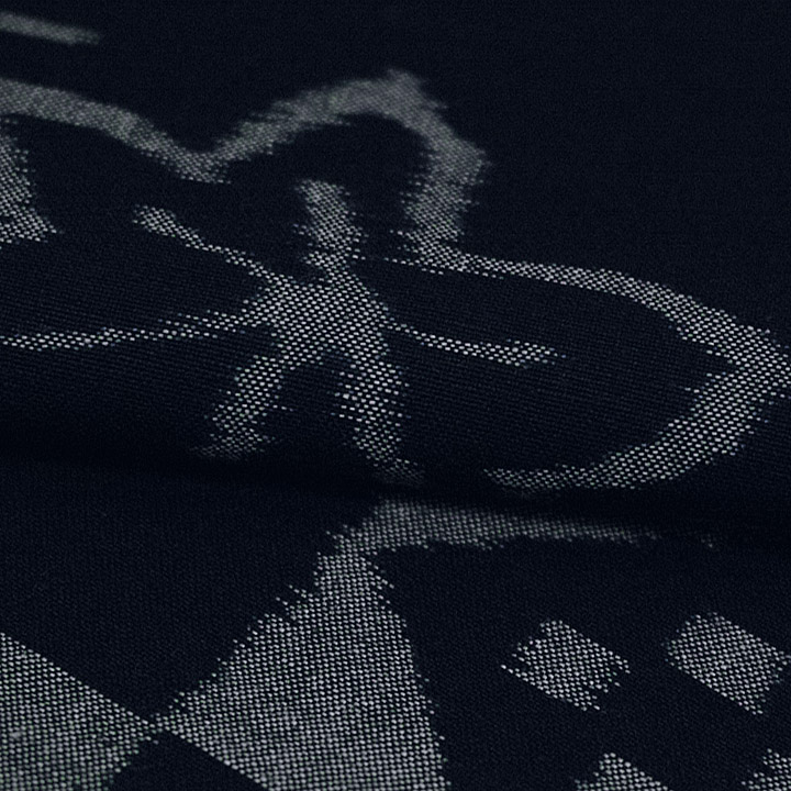 伝統的工芸品　手織り弓浜絣木綿反【吹寄】