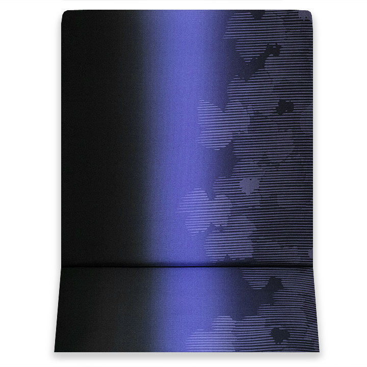 正絹　染袋帯【葉　黒×紫】 仕立て込み