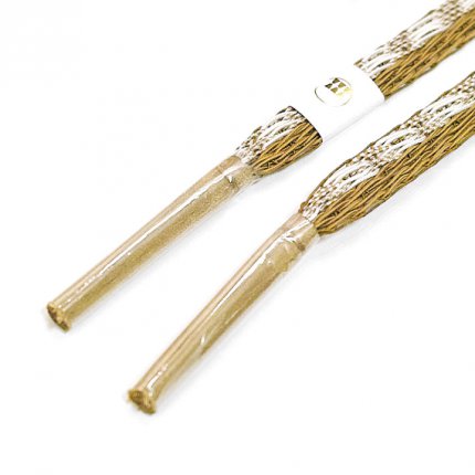 【夏物 限定特価】　紐の渡敬謹製　帯締め【No.52 黄土×白】