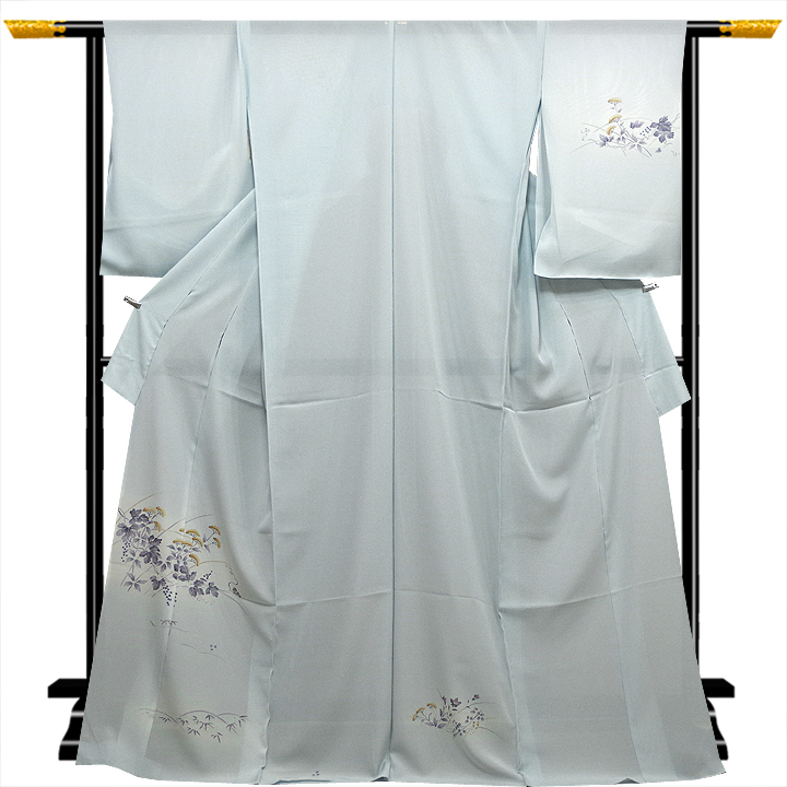 夏着物　加賀調付下げ【桔梗に女郎花】 仕立て込み