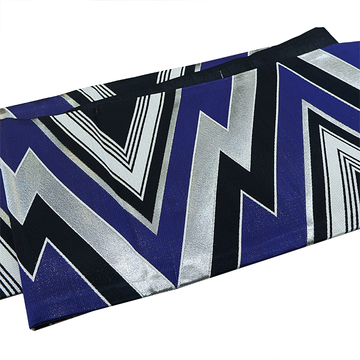 西陣織 佐々木染織謹製 袋帯【幾何学　紫】 仕立て込み