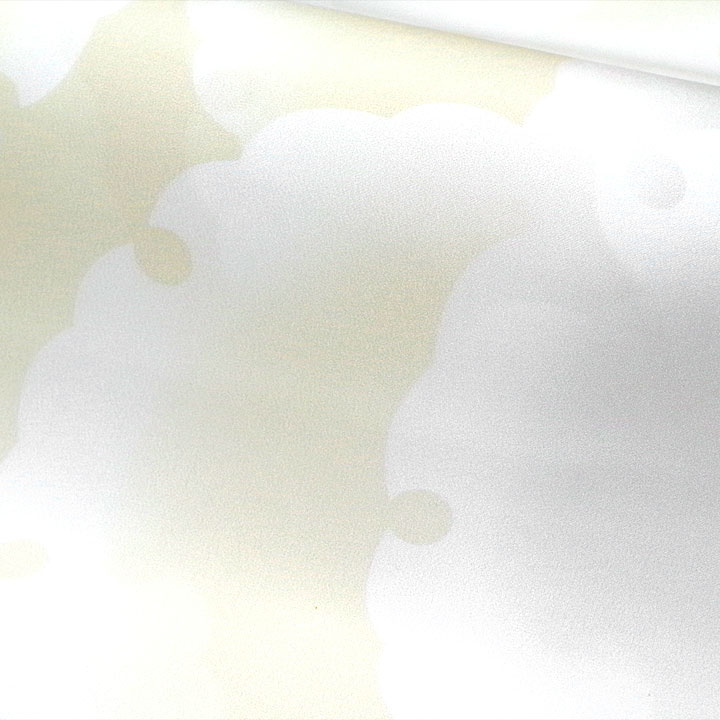 正絹　長襦袢反【淡色　雪輪　薄黄】 仕立て込み
