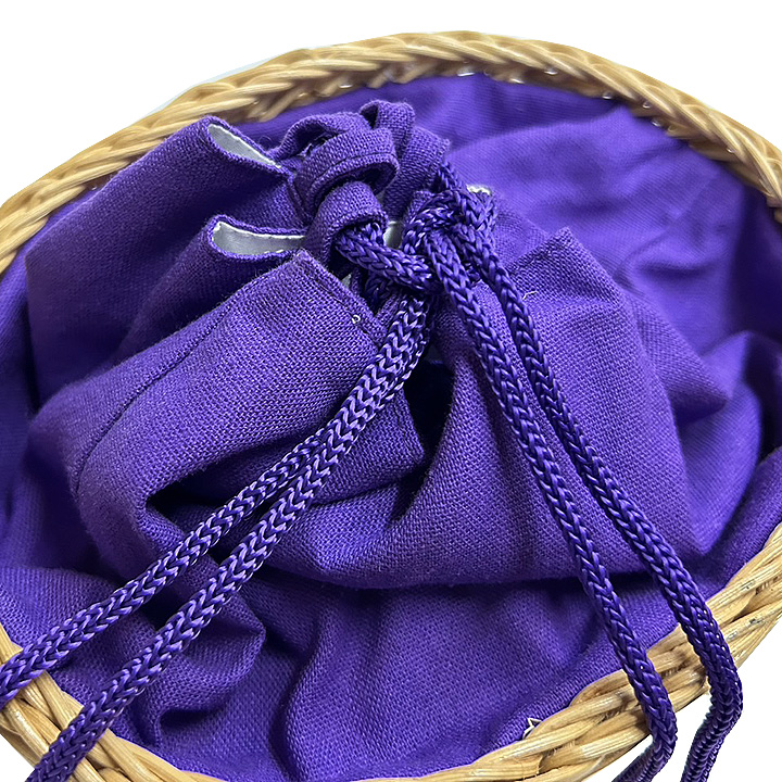 篭バッグ 【木成り色　紫】